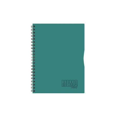 Kaustik spiraalköites A5 MEMO Colour ruuduline värvilised plastkaaned 80 lehte