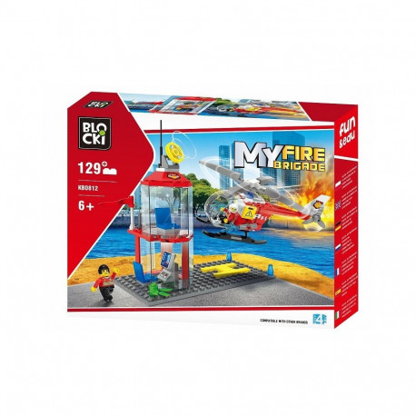 Blocki MyFireBrigade Helicopter and Control Tower / KB0812 / Constructor with 129 parts / Age 6+