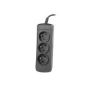 POWER STRIP NATEC EXTREME MEDIA 3X OUTLETS FOR UPS SYSTEM (IEC CONNECTOR)