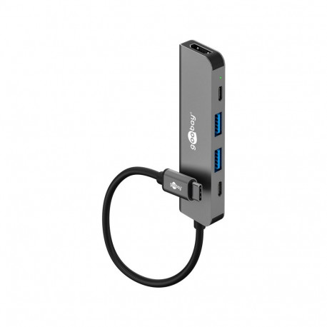 Goobay Slim 5-portiline USB jaotur HDMI-ga, 5 Gbit/s