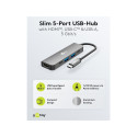 Goobay Slim 5-Port USB Hub with HDMI™, 5 Gbit/s