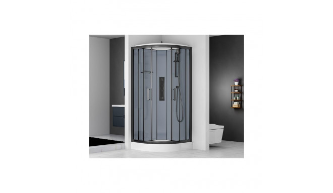 BLACK QUICK INSTALL SHOWER CABIN