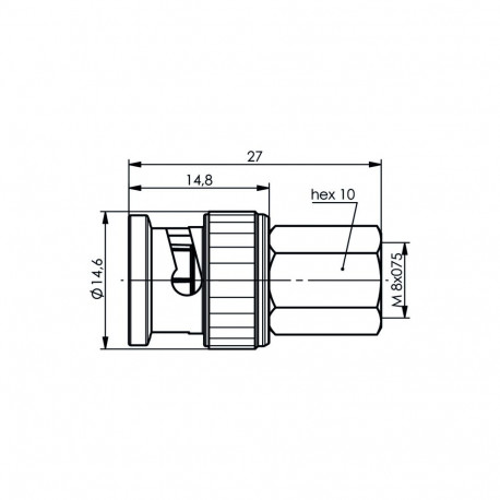 BNC-FME isane-isane adapter Telegärtner