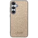 Guess Glitter Script case for Samsung Galaxy S24 - gold