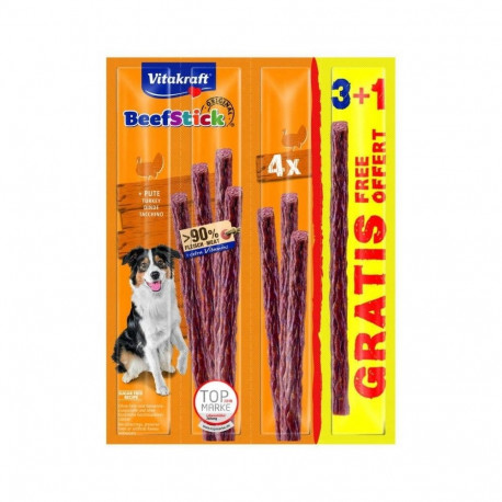 VITAKRAFT Beef Stick Turkey - dog treat - 3+1