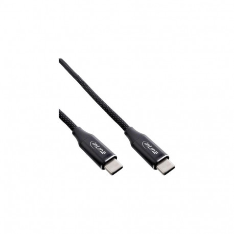 InLine Magnetic USB-C cable, USB-C male/male, 100W, black, 1m