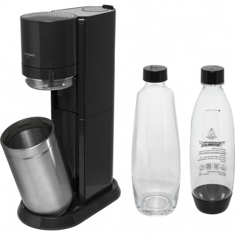 SodaStream Soda Maker DUO must QC koos 1 klaaspudeli ja 1 PET-pudeliga (1016812411)