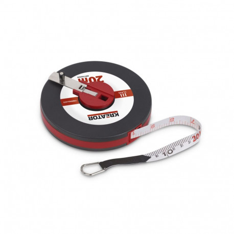Measuring tape 12.5mm x 20m, fiberglass, with hook Kreator