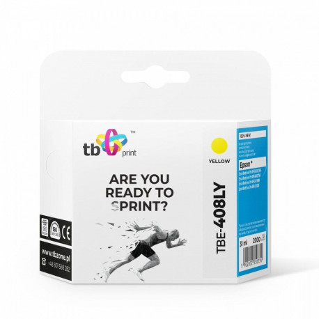 Product: Epson T09K4 TBE-408LY Yellow Ink
Brand: Epson (Compatible
