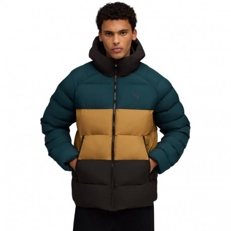 Puma meeste kapuutsiga jope Mono Hooded 688367 75 XL, roheline-pruun-must