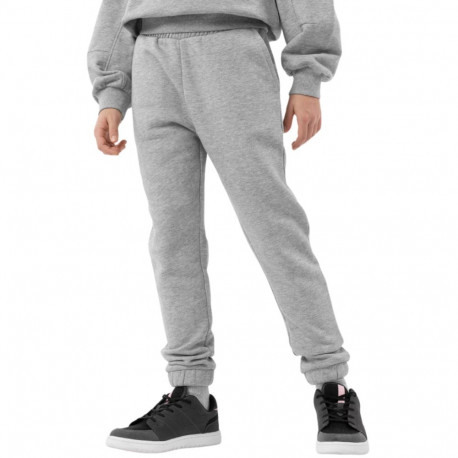 4F tüdrukute püksid HJZ22 JSPDD002 27M 146cm, jahe hele hall melanž