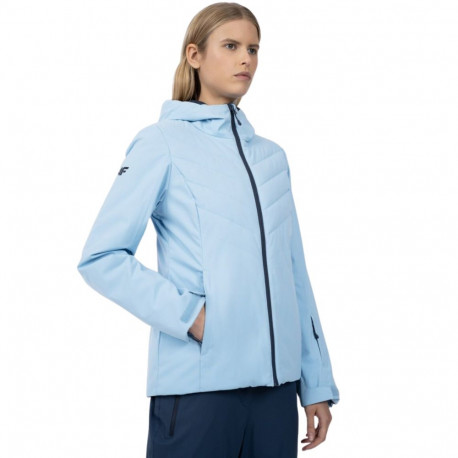 Kurtka narciarska damska 4F jasny niebieski H4Z22 KUDN003 34S M