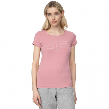 4F naiste t-särk H4L22 TSD353 56S XS, heleroosa