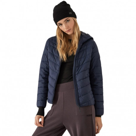 4F naiste tepitud jope H4Z21 KUDP003 30S S, tumesinine