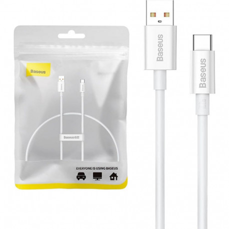 Baseus USB - USB-C kaabel Superior 100W 0.25m, valge