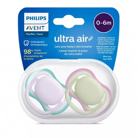 Philips Avent lutt Ultra Air Neutral SCF085/24 0-6M 2tk, tüdrukutele
