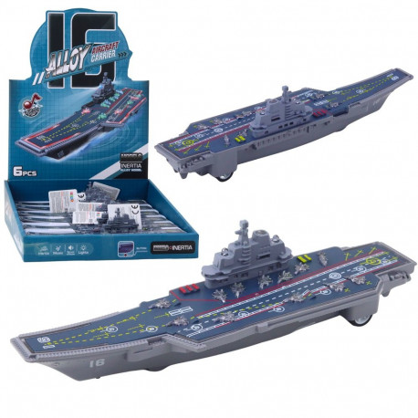 militaarne sõjaväe lennukikandja valgus- ja heliefektidega 24 cm