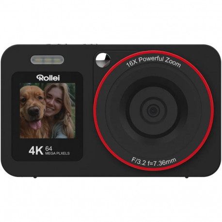 Rollei Compactline 64 DualScreen digikamera, musta