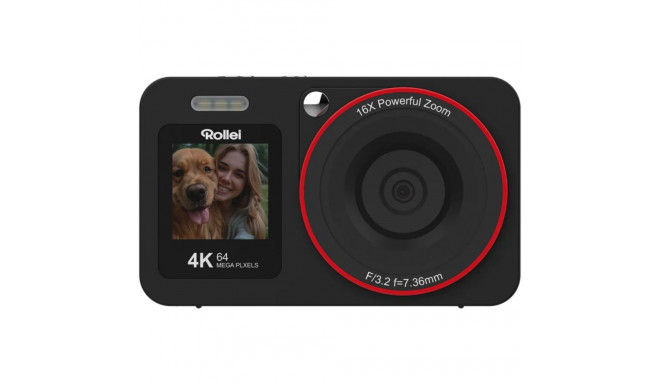 Rollei Compactline 64 DualScreen digikamera, musta