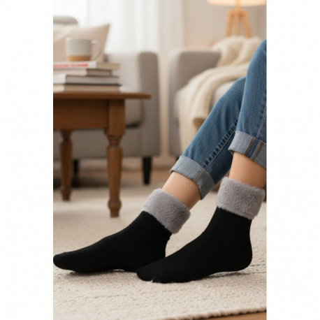 SOKISAHTEL RAGNE pehme äärega musta värvi sokid 444