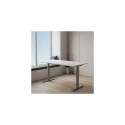 Adjustable Height Table Up Up Thor Gray, Table top L White
