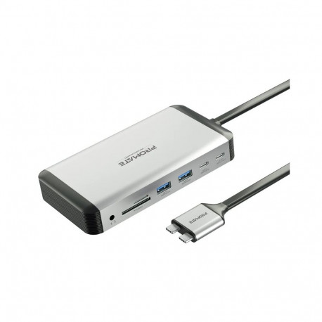 PROMATE VersaHub-MST 13-in-1 Dual USB-C Multimedia Hub / Dual 4K HDMI / USB3.0 / 150W
