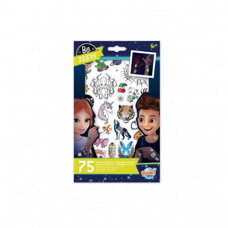 75 wash-off tattoos - phosphorescent, Buki