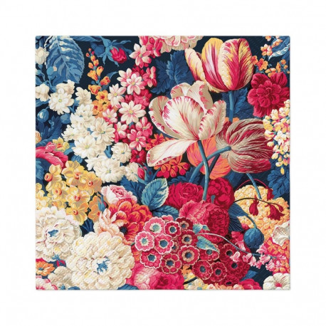 paberist lillemustriga salvrätikud 33x33cm 20 tk