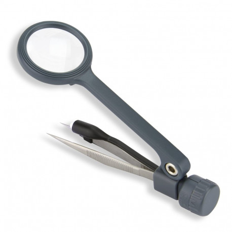 Carson MagniGrip MG-88 Magnifier with precision tweezers