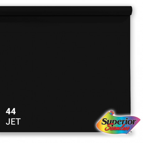 Superior paper background 1.35x11m, 44 jet black
