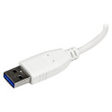 "StarTech WHITE 4 PORT MINI USB 3.0 HUB"