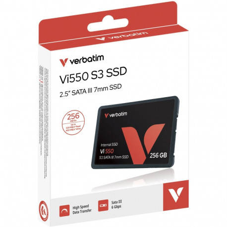 "256GB Verbatim Vi550 S3 Phison 2,5"" (6.3cm) SATAIII intern retail"