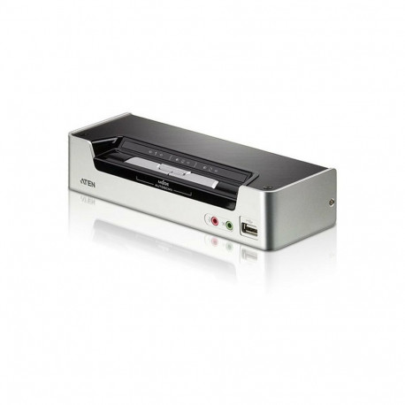 "DATA KVM Desktop Switch 2-Port USB HDMI KVM Switch with Audio & USB 2.0 Hub (KVM cables included) A