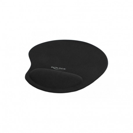 "DELOCK Ergonomisches Mauspad mit Gel Handballenauflage schw."
