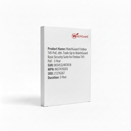 WatchGuard Firebox T45-PoE Trade Up WatchGuard Basic Security Suite, 3-aastane