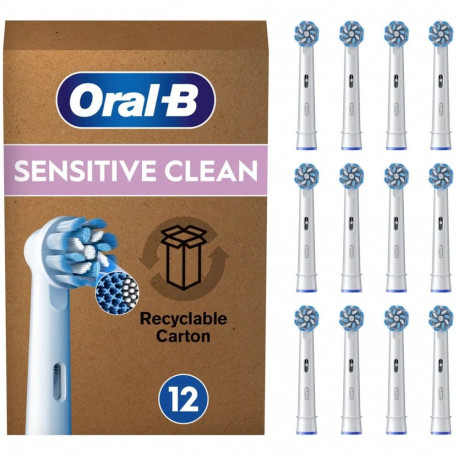"Oral-B Aufsteckbürsten Sensitive Clean 12-Pack Weiß"