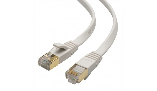 "Captiva Kabel Patchkabel CAT 8 Kabel fr Netzwerk, LAN und Ethernet 1m wei"
