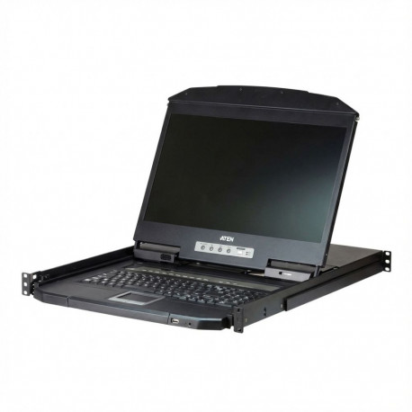 "ATEN CL3108NX KVM-Switch 46.99cm 18.5Zoll TFT VGA PS/2-USB 8 Port Tastaturlayout Deutsch"