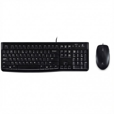 "Logitech K/Keyboard K120 DE+B100 OpticMouse White"
