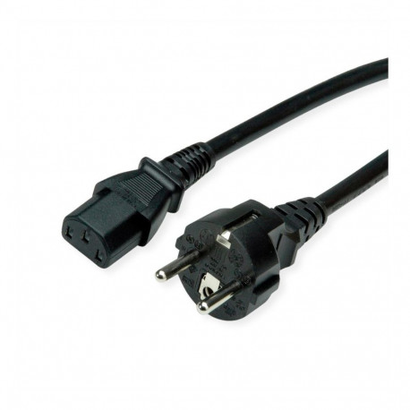 "ROLINE Netzkabel IEC-Buchse & CEE7/7-Stecker gerade schwarz 1.8m"
