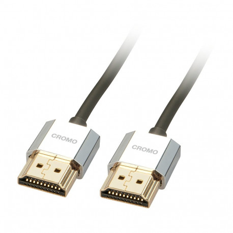 "LINDY HDMI High Speed A/A Kabel Slim CROMO 1m Ethernet"