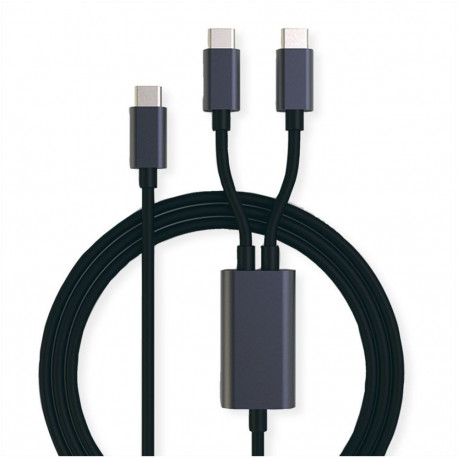 "ROLINE USB-C SPLIT-LADEKABEL 1 8M"