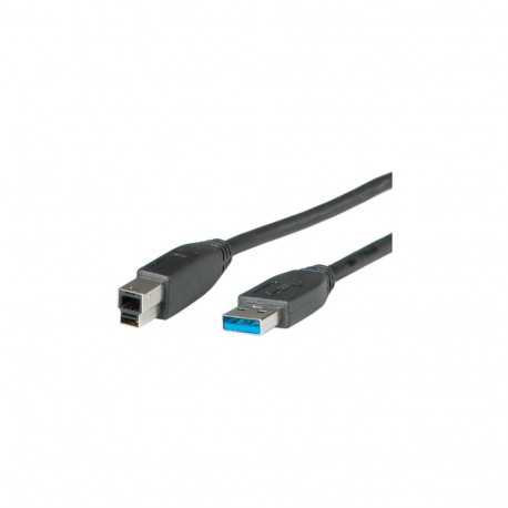 "ROLINE USB 3.2 Gen 1 Kabel Typ A-B schwarz 1.8m"