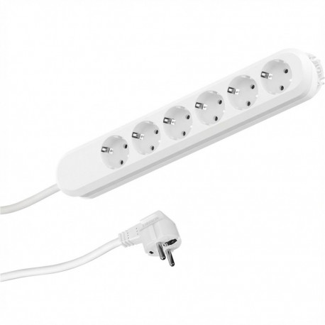"BACHMANN SMART Steckdosenleiste 6x Schutzkontakt Schalter berspannungsschutz weiss 1.5m"