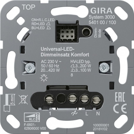 "GIRA 540100 S3000 Uni-LED-Dimmeins. Komfort Einsatz"