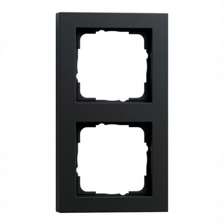 "GIRA 021209 Abdeckrahmen 2f Gira E2 Schwarz"