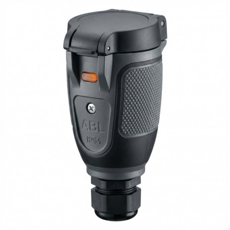 "ABL 100000105 Professional Kupplung. SCHUKO. Elamid-2K. schwarz. sv. IP54. Typ 1"