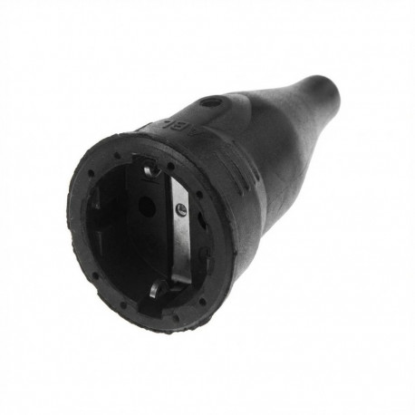 ABL 100000048 originaalne SCHUKO must kummist (TPE) jätkupesa IP20 Typ 1566