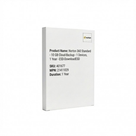 "Norton 360 Standard - 10 GB Cloud-Backup - 1 Devices, 1 Year - ESD-Download"