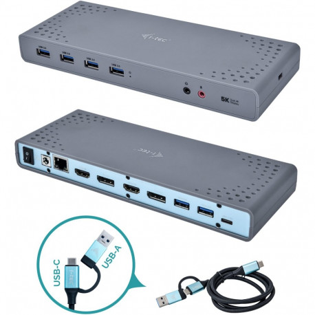 "D I-Tec USB 3.0 / USB-C 5K Universal Dual Docking Station"